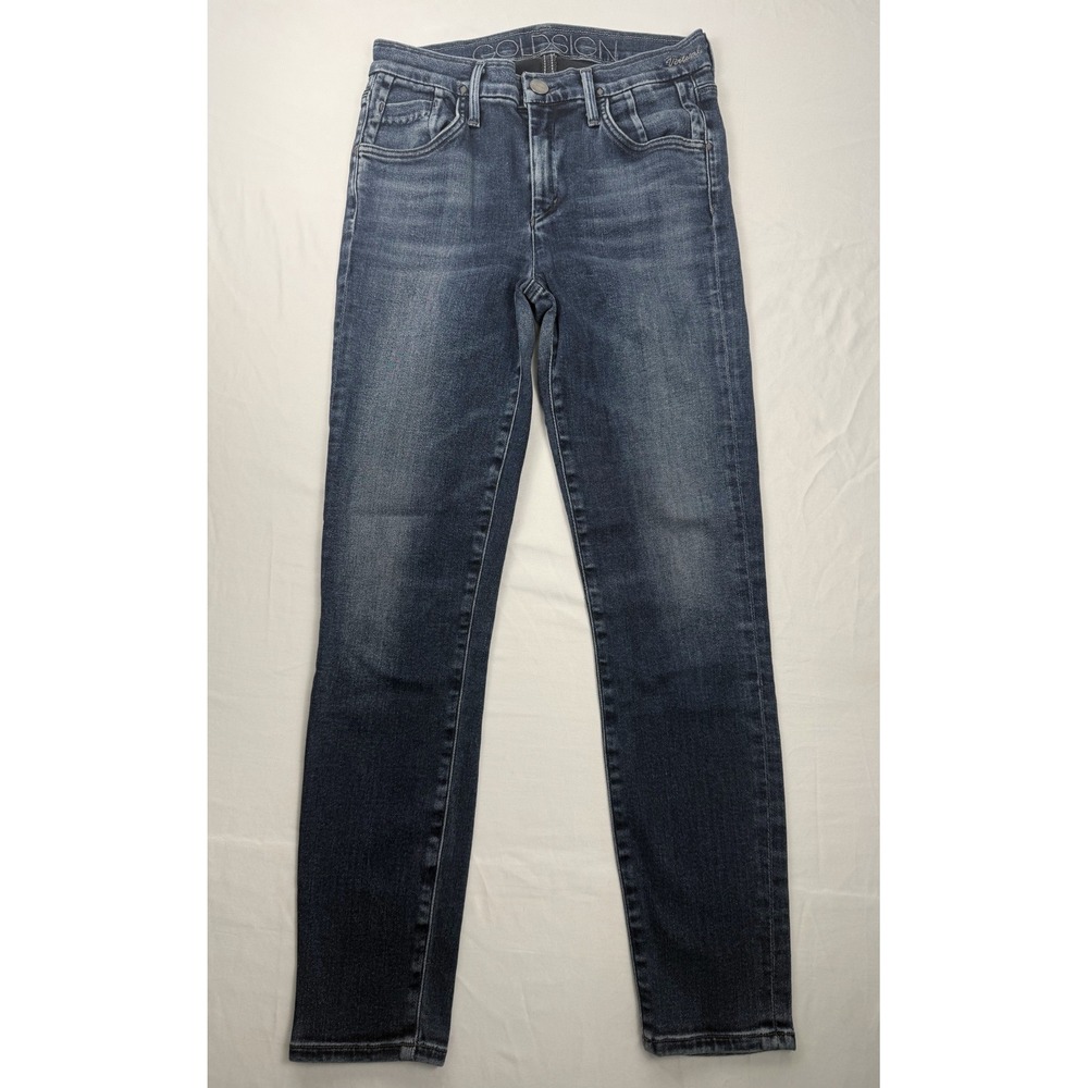 Goldsign Size 26 Virtual High Rise Skinny Jeans Dark Wash Blue